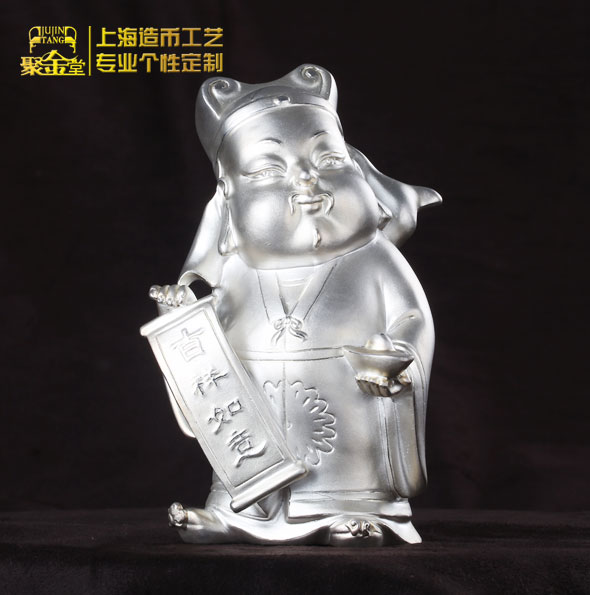 “福星”大版純銀澆鑄擺件定做_銀擺件定做 商務(wù)