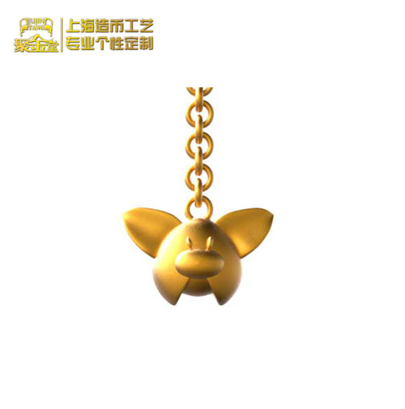 快樂(lè)小豬定做金項(xiàng)鏈_純金企業(yè)飾品定制 定做純金項(xiàng)鏈 