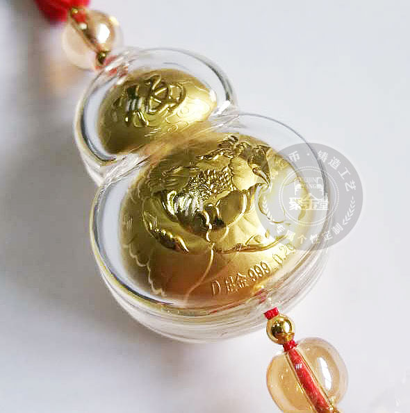 金葫蘆_福祿999純金新年禮品 祝福車掛 商務禮品