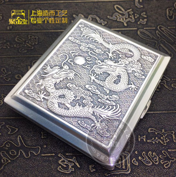 純銀煙盒定制999足銀煙具高檔銀器
